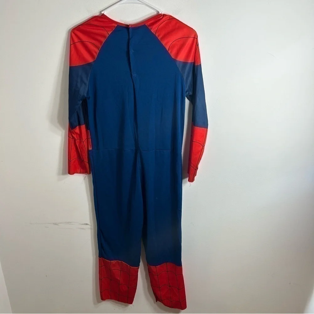 Spiderman Costume Bodysuit Sz Large 12-14 Kids Boys Red Blue Halloween Superhero